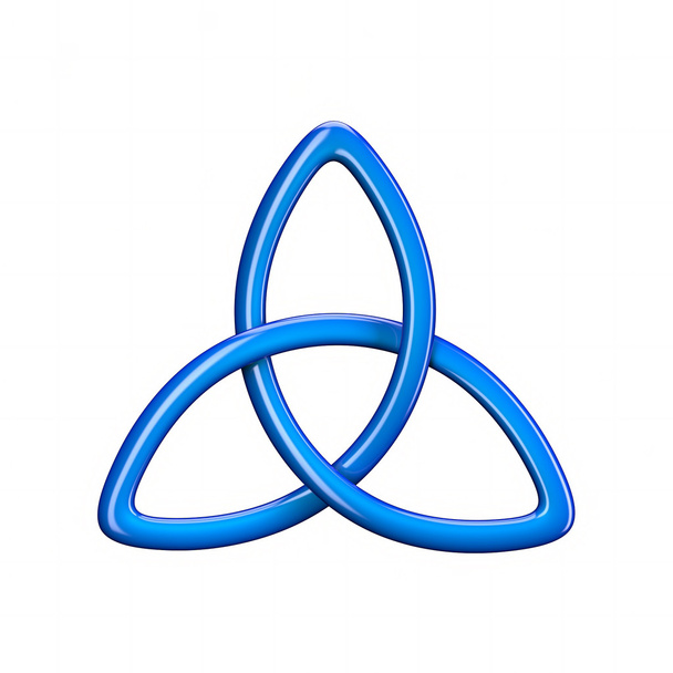3D απεικόνιση του Trinity κόμπο ή Triquetra  - Φωτογραφία, εικόνα