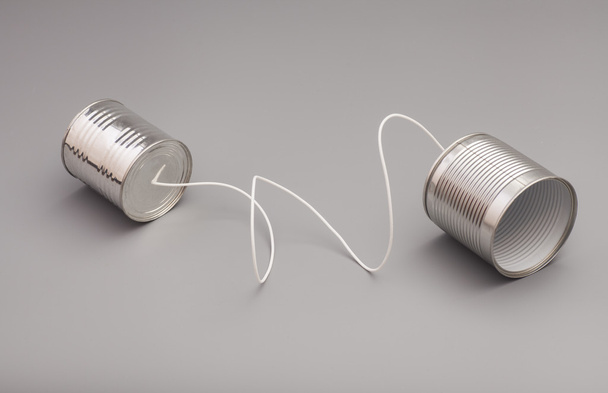 tin can phone.communication concept - Fotografie, Obrázek