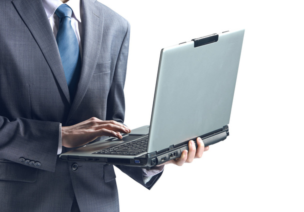 Businessman with Laptop - Foto, imagen