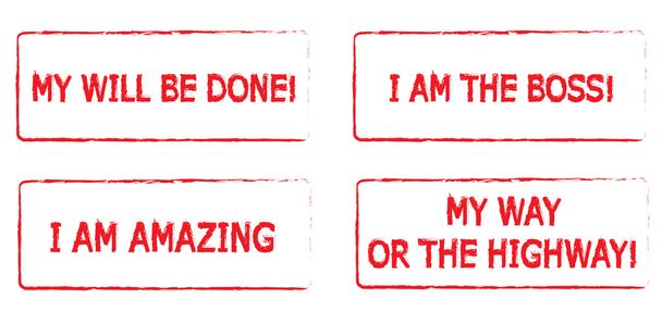 Motivational rubber stamps - Vector, Image