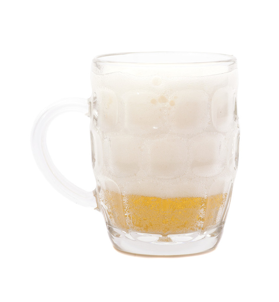 Glass mug with beer isolated on white background - Foto, Imagem
