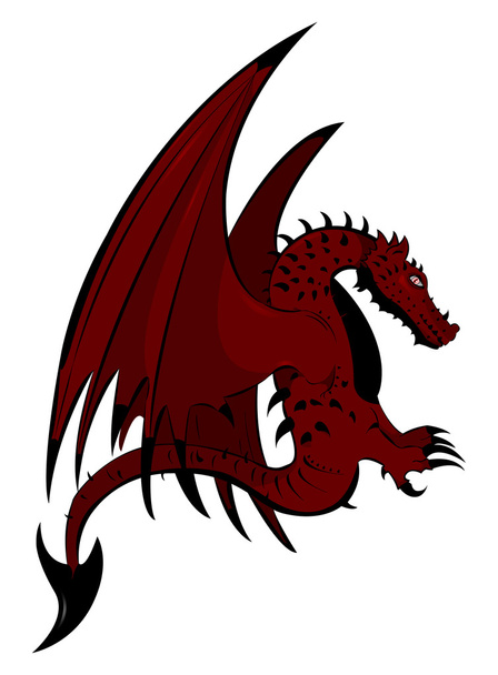 Drago rosso volante
 - Vettoriali, immagini