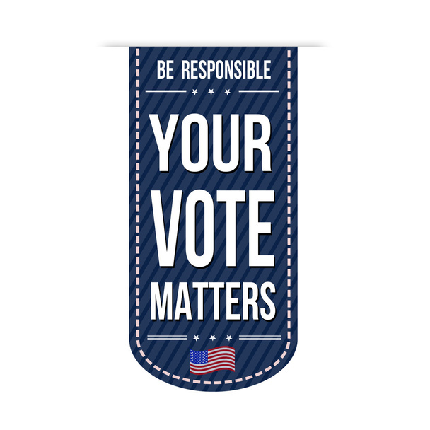 A szavazás ügyekben banner tervezés - Vektor, kép