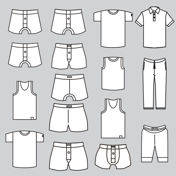 el patrón de ropa interior para los hombres
 - Vector, imagen