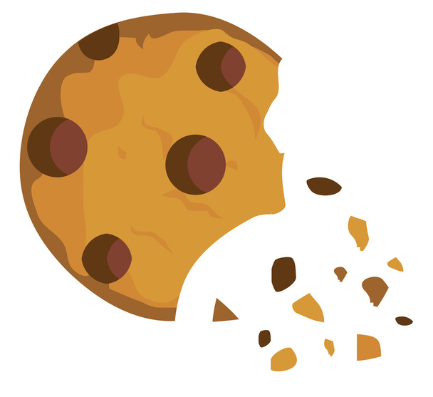 Vector Chocolate Chip Cookie  - Vector, Image