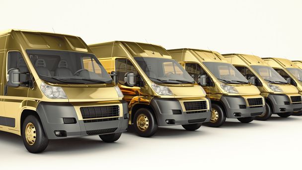 Gold Truck-gyors szállítás. 3D-leképezés - Fotó, kép