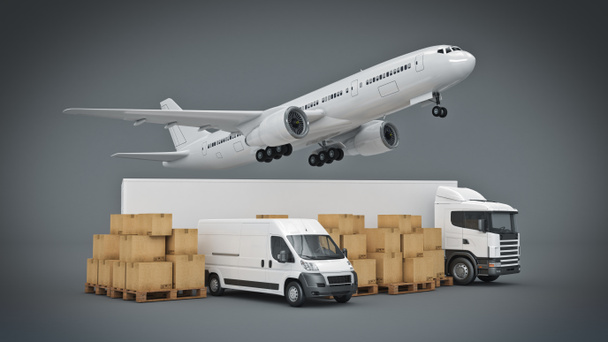 concetto di trasporto merci su scala mondiale. rendering 3d
 - Foto, immagini
