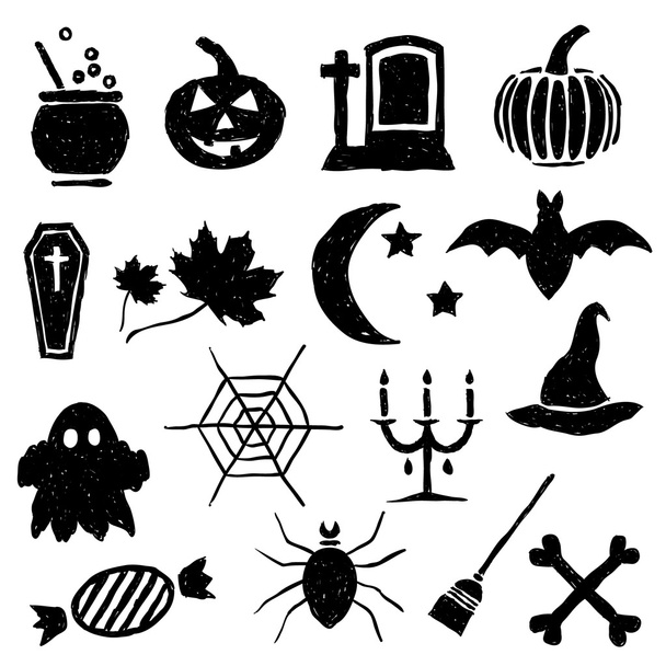 Doodle halloween imagens
 - Vetor, Imagem