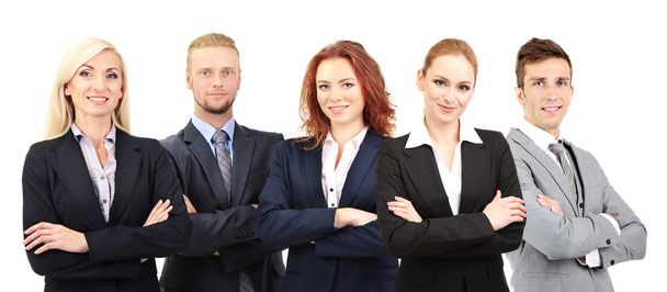 Group of business people on white background. Business training and strategy concept. - Фото, зображення