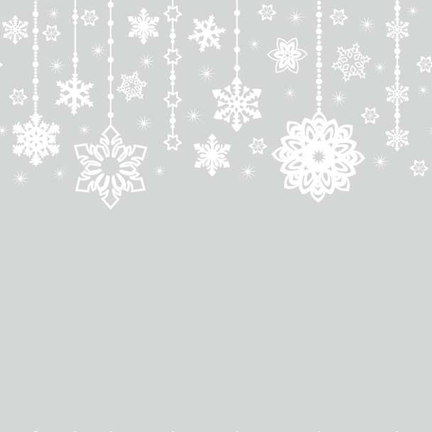 abstracto diseño de adornos de Navidad feliz, decoraciones de Navidad. golpeteo sin fisuras. Conjunto de vectores. Fondo de Año Nuevo elegante. Fondo de vacaciones de invierno hecho de copos de nieve con espacio en blanco para su texto
 - Vector, imagen
