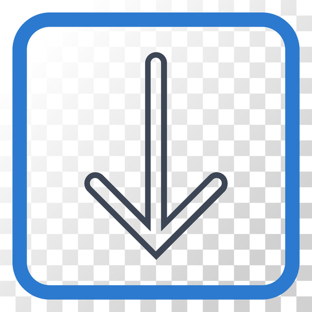 Arrow Down Vector Icon In a Frame - Διάνυσμα, εικόνα