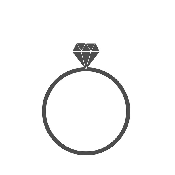 Icono de anillo de diamante
 - Vector, imagen