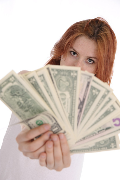 Woman with dollars - Photo, Image