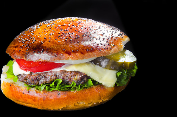 Lahodný a šťavnatý burger - Fotografie, Obrázek
