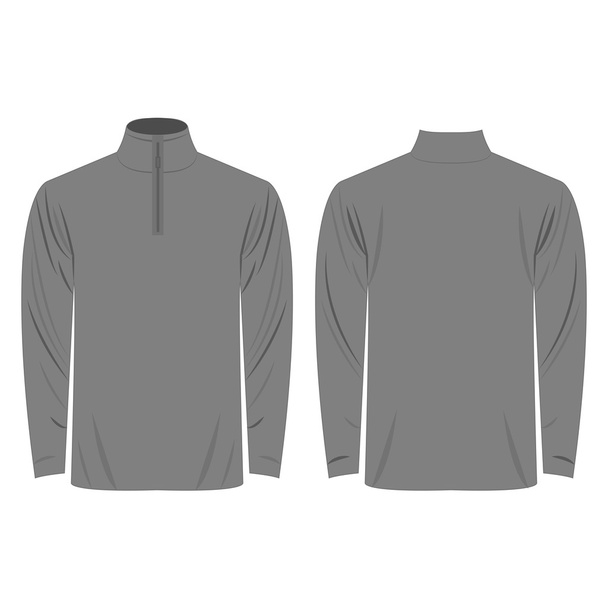 lange mouwen grijs Shirt - Vector, afbeelding
