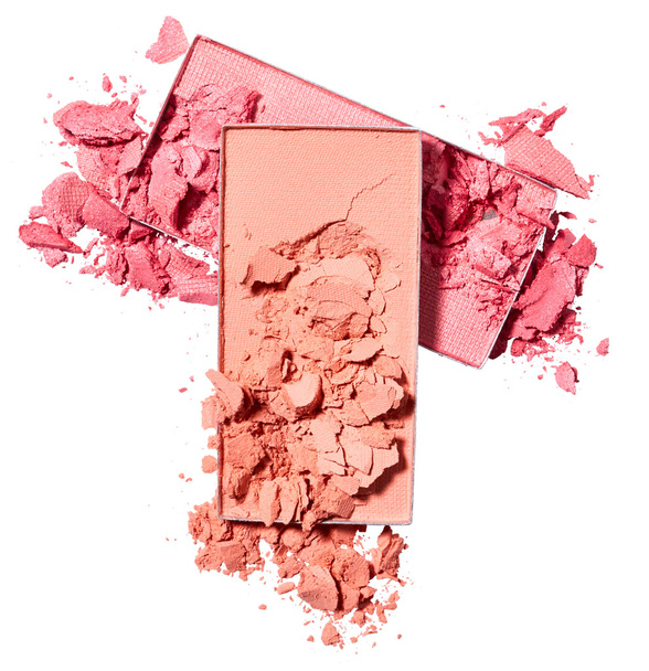 Crushed compact face powder and blush - Photo, Image