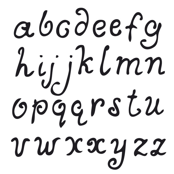 Vektoralphabet, handgezeichnete Buchstaben - Vektor, Bild