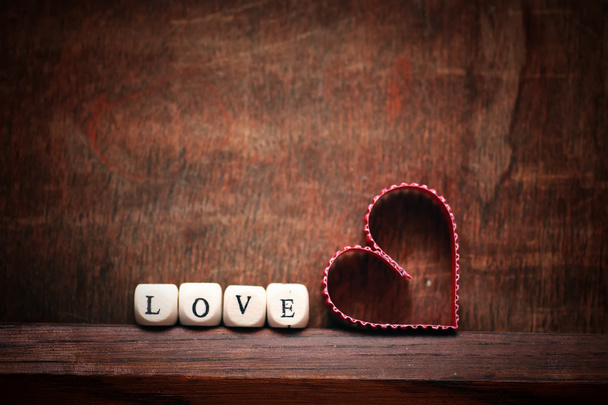 fundo de madeira coração forma amor
 - Foto, Imagem