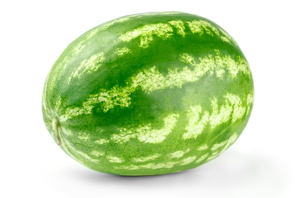 reife Wassermelone isoliert auf weißem Hintergrund Ausschnitt - Foto, Bild