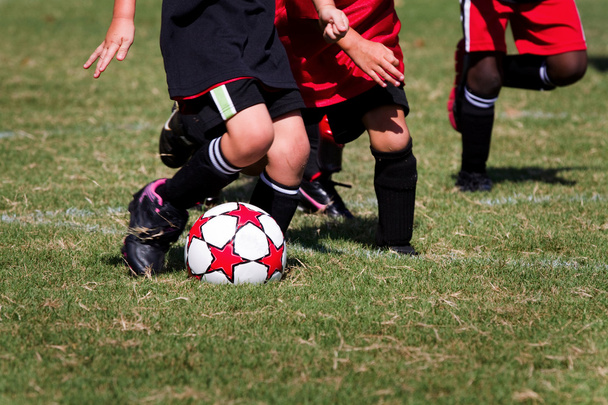 Little Kids Soccer Game - Fotoğraf, Görsel