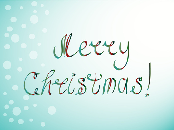 Holiday Vector Lettering, Merry Christmas, red green. - Vector, Image