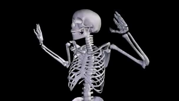Skeleton Disco Dancing Zoom arrière plus Alpha CGI
 - Séquence, vidéo