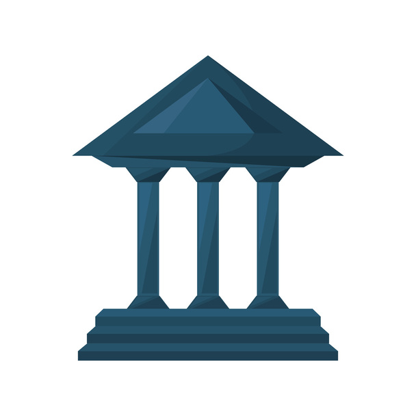 columns building isolated icon - Vector, Image