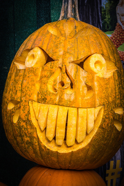 Тыква Страшное смешное лицо Экспрессивная комедия Хэллоуин праздник
 - Фото, изображение