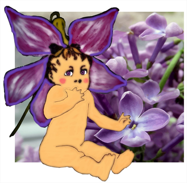 Violeta flor niños
 - Foto, Imagen