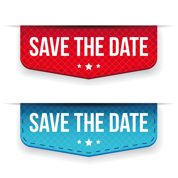 Save the Date ribbon vector - Vector, Image