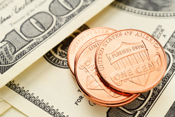 US dollár és cent - Fotó, kép