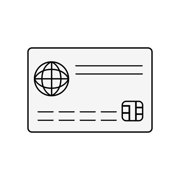 creditcard geïsoleerde pictogram - Vector, afbeelding