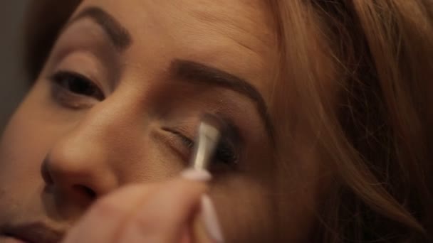 Macro Closeup Beauty portrait of woman hand touching face skincare concept - Red Epic Dragon - Séquence, vidéo