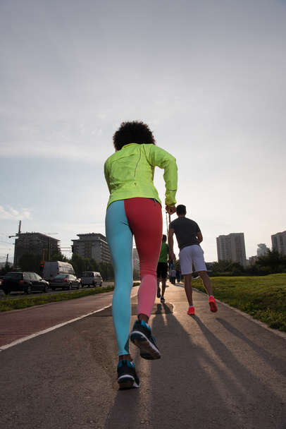 multiethnic group of people on the jogging - Valokuva, kuva