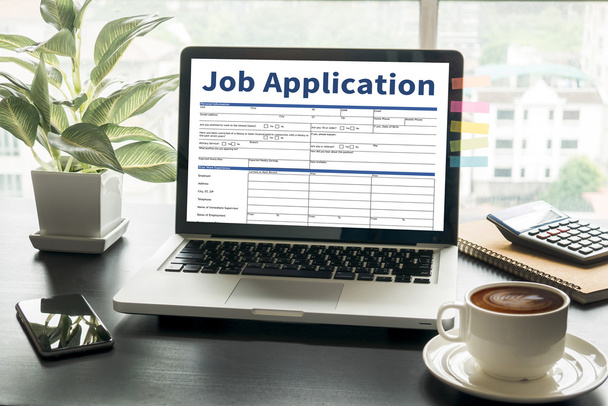 Job Application Hiring fine new job Document Form Hiring - Foto, Imagen
