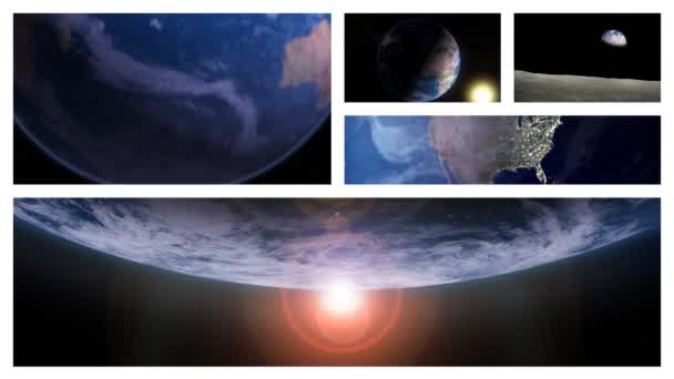 Föld és a világűr montázs - Felvétel, videó