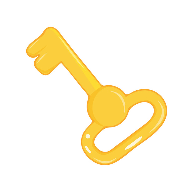 антикварний золотий ключ ізольована ілюстрація
 - Вектор, зображення