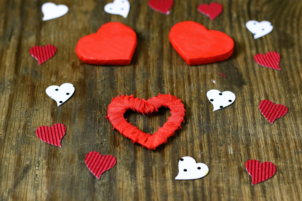 деревянный фон с формой сердца
 - Фото, изображение