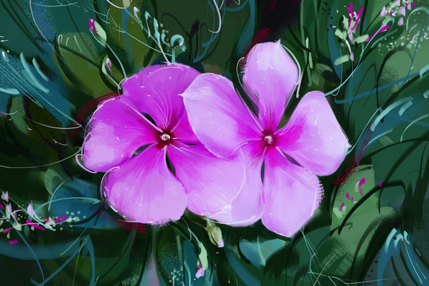 digitální obraz fialové květy. - Fotografie, Obrázek