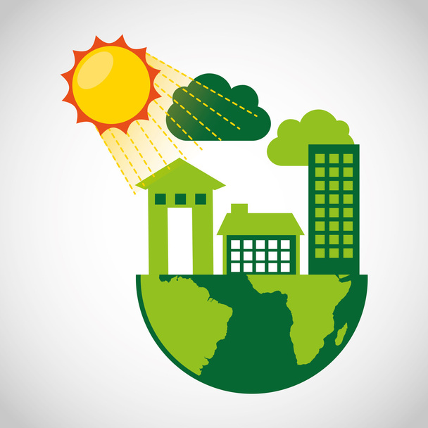 ökologische alternative Energie grün - Vektor, Bild