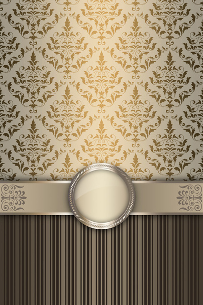 Decorative vintage background with elegant border and patterns. - Valokuva, kuva