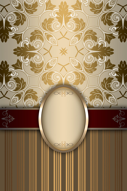 Decorative background with frame and patterns. - Foto, afbeelding