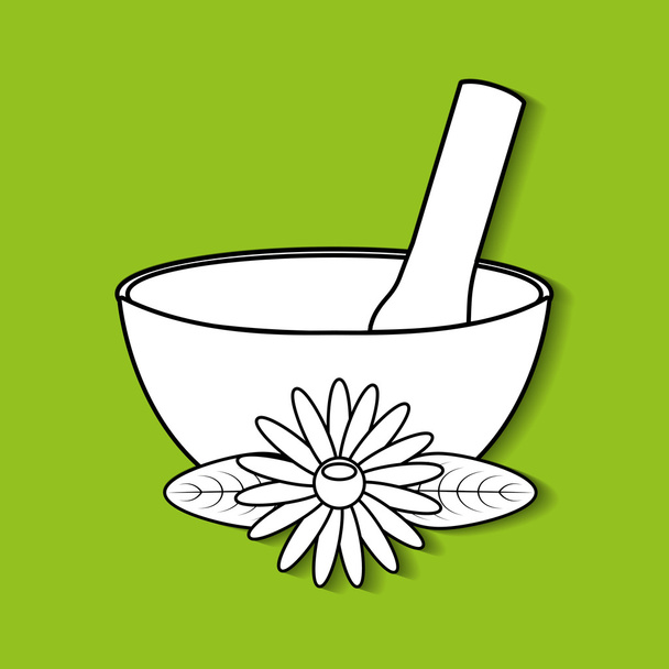 natural spa center icons - Vector, Image