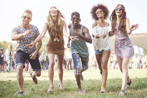 young people have fun at the music festival - Photo, Image