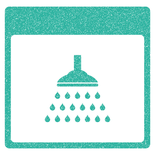 Shower Calendar Page Grainy Texture Icon - Вектор, зображення