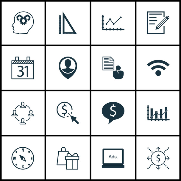 Conjunto de 16 iconos editables universales. Puede ser utilizado para el diseño web, móvil y de aplicaciones. Incluye iconos tales como localizar, Informe, Colaboración y más
. - Vector, imagen