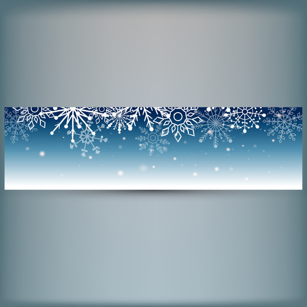 Web banner with snowflakes. Vector illustration - Vecteur, image
