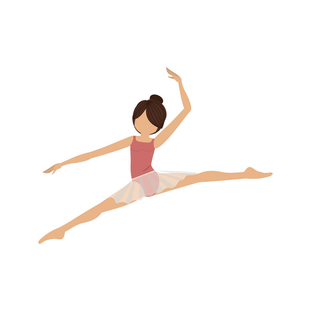 красочная танцовщица представляет маленькие копья
 - Вектор,изображение
