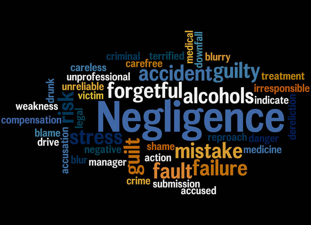 Negligence, word cloud concept 7 - Photo, Image