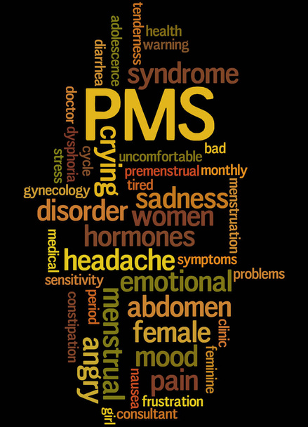 PMS, słowo cloud koncepcja - Zdjęcie, obraz